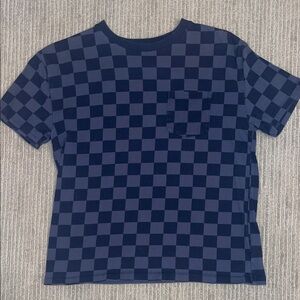 GAP Kids Navy Checkered Tee